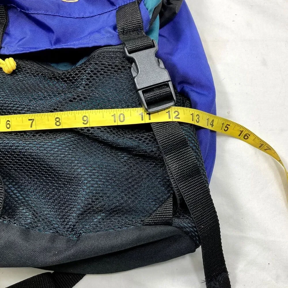Coleman Vintage Backpack Purple Teal Colorblock Y2K 18